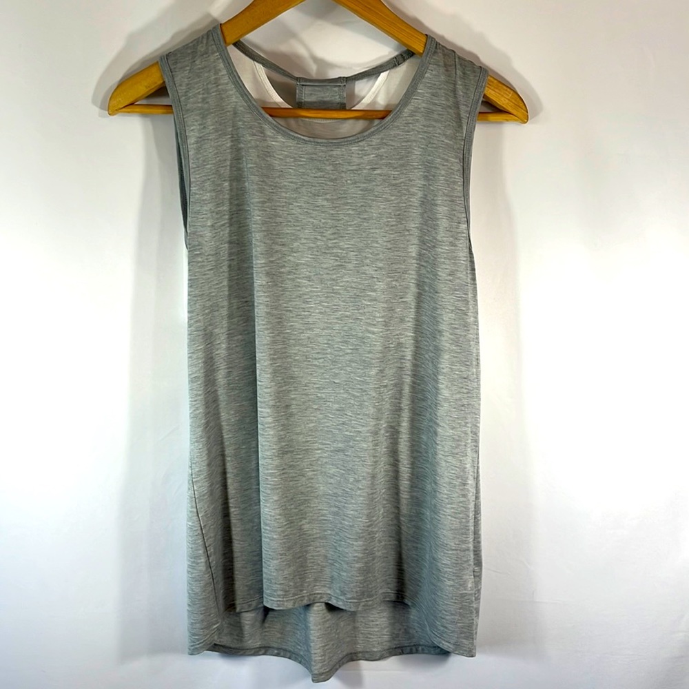 Athleta Grey and White Tank Size Small Never‎ Worn